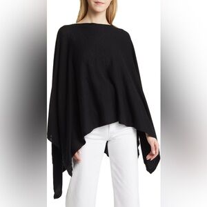 C by Bloomingdale’s 100% cashmere poncho black size XS/S